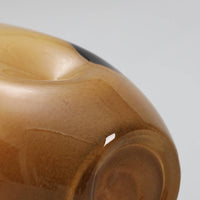 Dotted Glass Vase Wide Mouth Decor Piece Handmade for Living Room