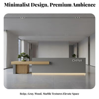 Minimalist Design Modern Reception Desk Scratch-Resistant Surface Salon Cashier Station Long-Lasting Construction Modern Wooden Front Desk Easy to Clean for Receptionists, Business Owners, Hotel Managers, Lobby, Company Entrance, Medical Office