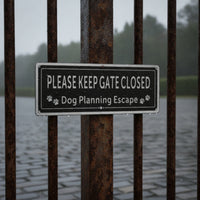 2 Pieces Please Keep Gate Closed Sign Rectangular for Kennels