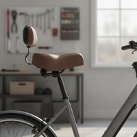 Supportive Electric Bicycle Seat with Backrest Contoured Bike Saddle with Backrest Padded Ergonomic for Riders