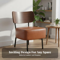 Armchair and End Table Pair Minimalist Design Conversation Set Space-Saving Ergonomic Backrestrest for Interior Designers