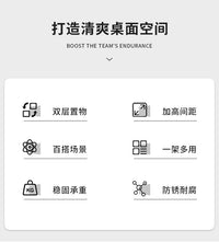 洗漱台置物架卫生间洗手间桌面化妆品收纳厨房浴室厕所台面储物架 白色双层网格款-小号