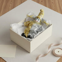Ceramic Angel Figurine Gold Accents Home Decor Gift Idea for Shelf Display