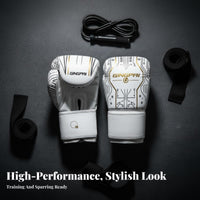 Microfiber Leather Boxing Gloves Wrist Support Muay Thai Gloves Long-Lasting Combat Sports Gear Shock Absorbing for Women, Adults, Professionals, Sparring, Kickboxing