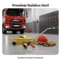 Piercing Fire Nozzle Heavy Duty Stainless Steel Penetrating Nozzle Corner Fire Water for Emergency Responders, Building Fires, Confined Areas