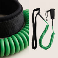 Paddle Board Leash with Belt Elastic Waist Leash with Coiled Cord Comfortable for Surfers, Stand-up Paddleboarding