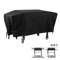 MUTAO 36-Inch Black Stone Grill Cover, Short Style, Taffeta, Waterproof and Dustproof