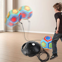 Tethered Soccer Practice Aid with Weighted Base Portable Soccer Return Practice Aid Elastic Stable for Backyard