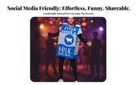 Bright Milk Carton Costume | Oversized Boxy Design, Milk Carton Box Costume, for Halloween