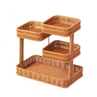 Wicker Snack Rack Handwoven Countertop Snack Basket airWeave