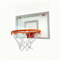 Orange Rim Indoor Outdoor Basketball Hoop White Net Wall-Mounted Basketball Hoop for Home Practice