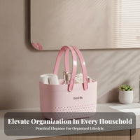 Arched Handles Portable Shower Organizer Smooth Body Bath Basket Ventilated Toiletry Basket Lightweight