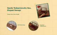Hardwood jewelry box with plush lining