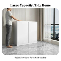 Balcony Storage Unit Waterproof Steel Storage Cabinet Large Capacity Standing Floor Cabinet for Adults, Office Workers, Outdoor, Hallway, Entryway