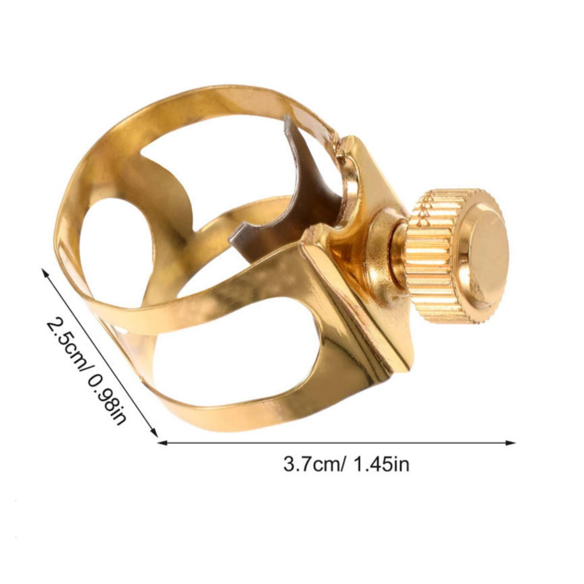 Alto Saxophone Ligature Adjustable Alto Sax Ligature Open-Frame Clamp for Performance, Rehearsal