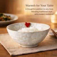 Retro Ceramic Bowl, 6-inch Heart Shape