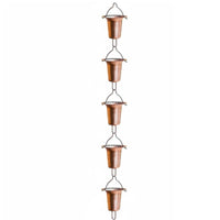 Copper Rain Chain Weather Resistant Rain Chain Rustproof for Courtyard, Temple