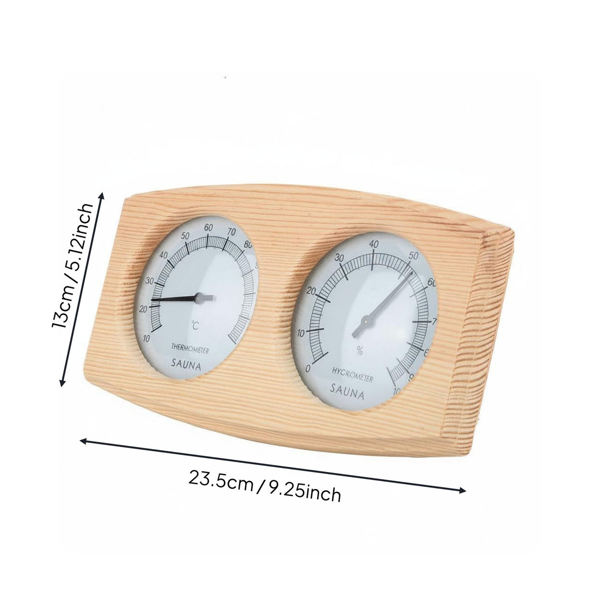 Sauna Thermometer Hygrometer Accurate Reading Wood Sauna Gauge Clear Display Measurement Tool for Spa