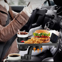 Easy to Install Car Cup Holder Tray Universal Fit Car Food Tray Compact Non-Slip for Parked Breaks