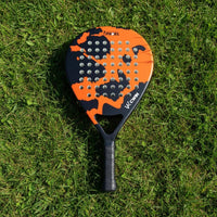 Sand Court Racket Carbon Fiber Paddle Lightweight Carbon Fiber Perforated Paddle Racket for Beginners, Outdoor