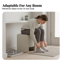 Cushioned Entryway Stool Multi-Functional Storage Ottoman Softfeel textile