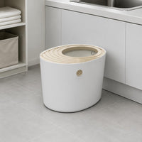 Enclosed Feline Toilet Large Size Hooded Litter Pan Easy to Clean
