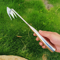 Manual Root Remover Tool Rust-Proof Stainless Steel Weeding Fork Wear-Resistant