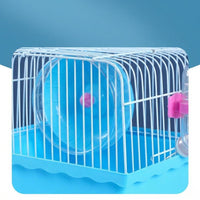 Extra Large Hamster Cage Villa, Multi-Level Syrian Hamster Habitat with Wire Top and Base, Four Seasons Small Animal Home