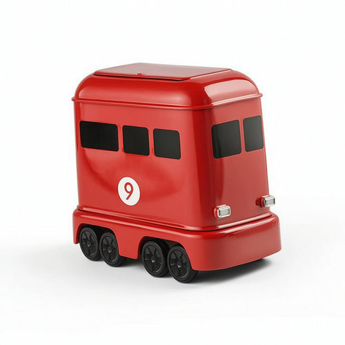 Bus Trash Bin Rolling Cartoon Bus Trash Can Playful for Bedroom, Kids