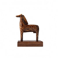 Abstract Horse Sculpture Gift Idea Carved Texture Horse Decor Success Symbol for Study