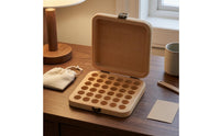 36 hole Essential Oil Box Grid Slots Wooden Oil Case Finish Fragrance Bottle Organizer for Display