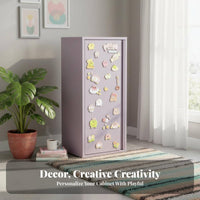 Metal Locker Nightstand sturdy Steel Construction Double Door Accent Locker Colorful Design Storage Furniture for Homeowners, Office Workers, Bedroom