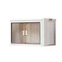 Foldable Storage Box with Doors Large Capacity Stackable Plastic Organizer Bin