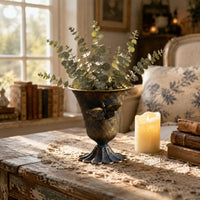 Vintage Metal Vase European Style Table Ornament Housewarming Gift Home Decor for Wedding