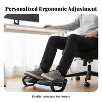 Adjustable Under-Desk Footrest Non-Slip Ergonomic Aid Massaging Surface for Home
