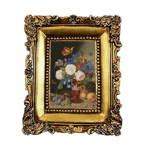 Resin Picture Frame Gold Carved Picture Frame Baroque for Living Room, Bedroom