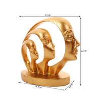 Abstract Face Sculpture Decorative Abstract Face Statue Minimalist for Entryway