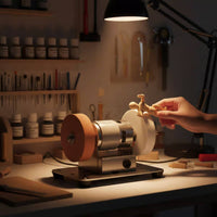 Adjustable Speed Mini Electric Bench Grinder Multi-Functional Desktop Sharpening Machine Compact Size Power Tool Good Heat Dissipation for Workshop