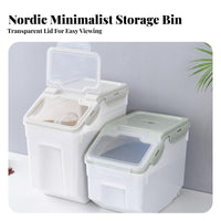 Moisture-Proof Rice Storage Bin Multi-Purpose Airtight Rice Dispenser Safe for Pantry