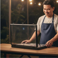 Foldable Folding Card Case Blocking Portable Collectible Display Box Lightweight Aluminum Showcase Case Sturdy Protection for Night Market, Street Vending