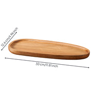 Wood Serving Tray Tray with Raised Rim Easy to Clean for Tea Time