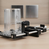 65mm Trimmer Guide Base CNC Aluminum Alloy Wood Router Slotting Jig for Workshop