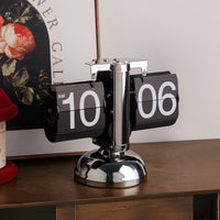 Modern Luxury Automatic Flip Clock Desk Decor