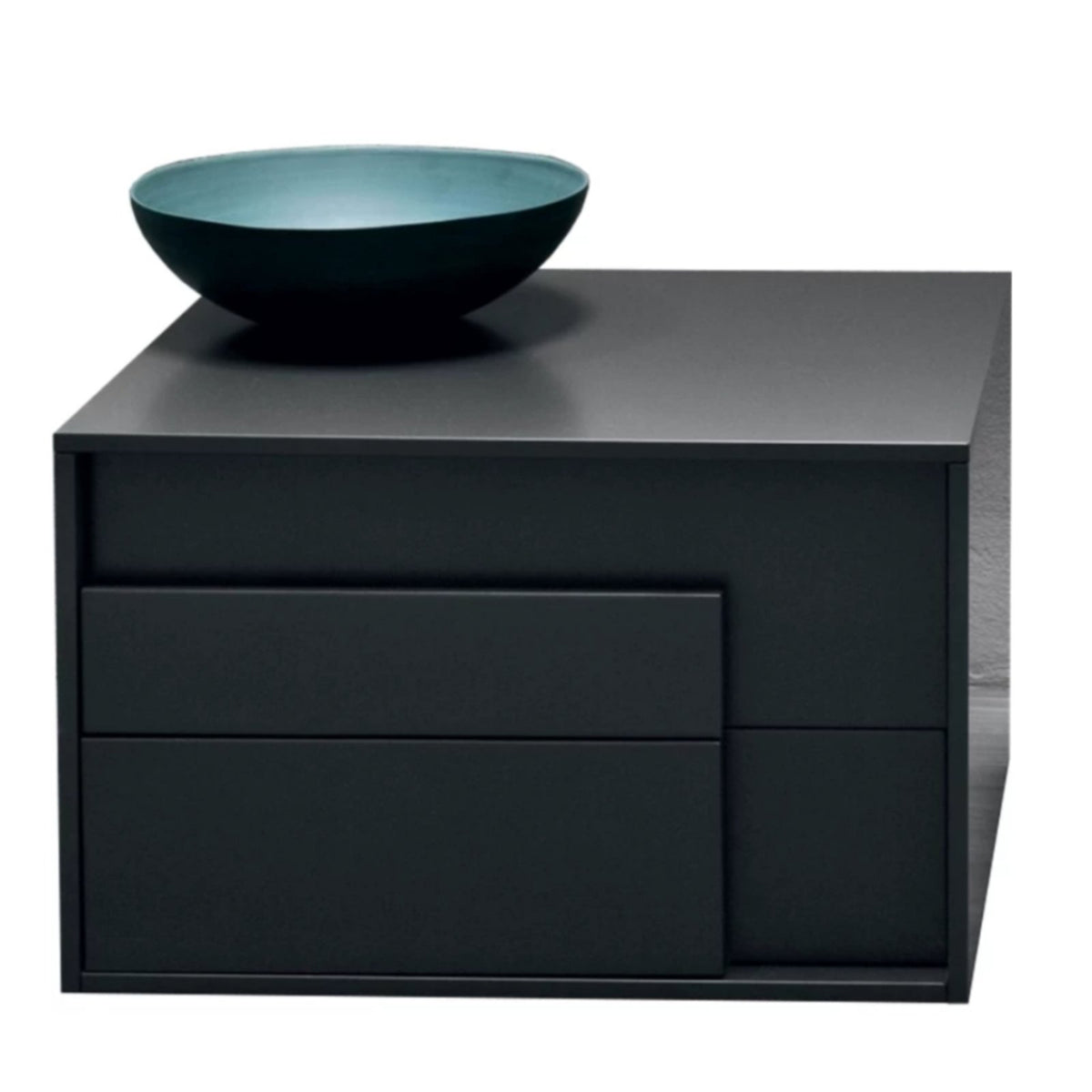 Bedside Storage Cabinet Rounded Corners Shaped Nightstand Easy Assembly