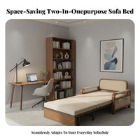 Pull-extendable Sofa Bed Foldable transformable Couch expandableable Space-Saving for Residents, Students, Small areas