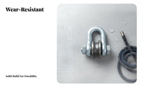 D Pulley Block Long-Lasting Sturdy Duty Wheel Single Wheel Lifting Pulley High Strength Steel Sturdy Duty Grab Block