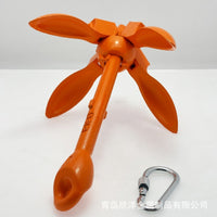1.5kg Carbon Steel Folding Anchor Set, Orange, Umbrella Type
