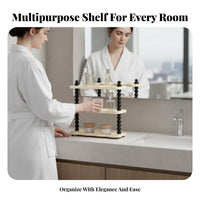 2-Tier Organizer Shelf Rustresistant 2-Tier Cosmetic Organizer Easy reach