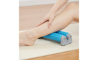 Deep-Tissue Double Roller Massager Textured Foam Roller with Suction Cups Stable for Athletes, Yogis, Home Gym, Floor