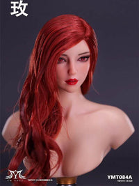 现货YMTOYS 1/6 女兵人亚洲女头雕玫YMT084 适合女兵人包胶女素体